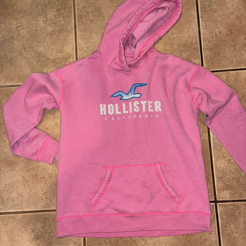 Hollister pink hoodie Size L